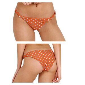 For Love and Lemons Tropicana Knot Polka Dot Bikini Bottom Medium NWT